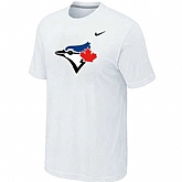 Men's Toronto Blue Jays Fresh Logo White T-Shirt,baseball caps,new era cap wholesale,wholesale hats